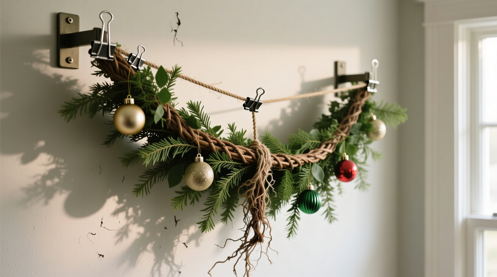 why does my garland sag after two days securing it properly