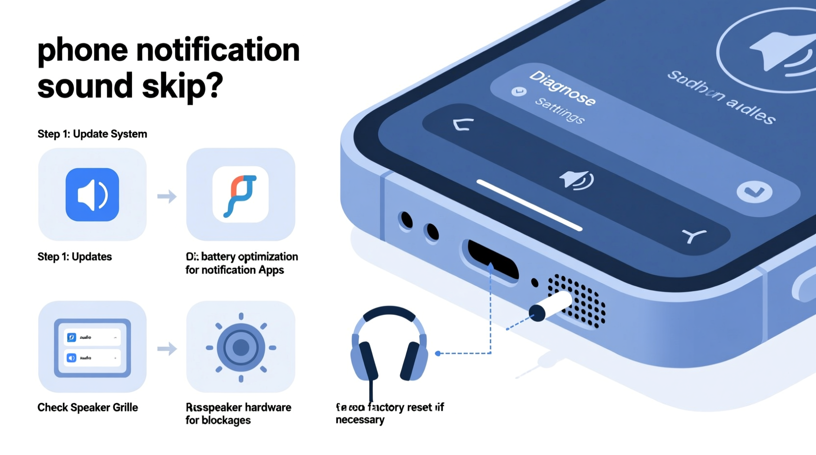 why does my phone notification sound skip glitches fixed