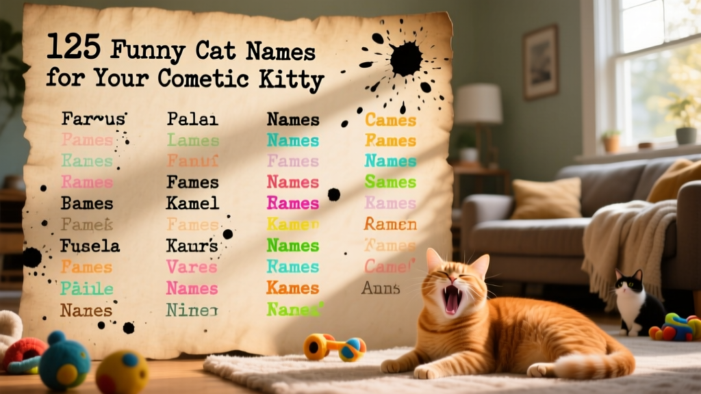 125 funny cat names for your comedic kitty