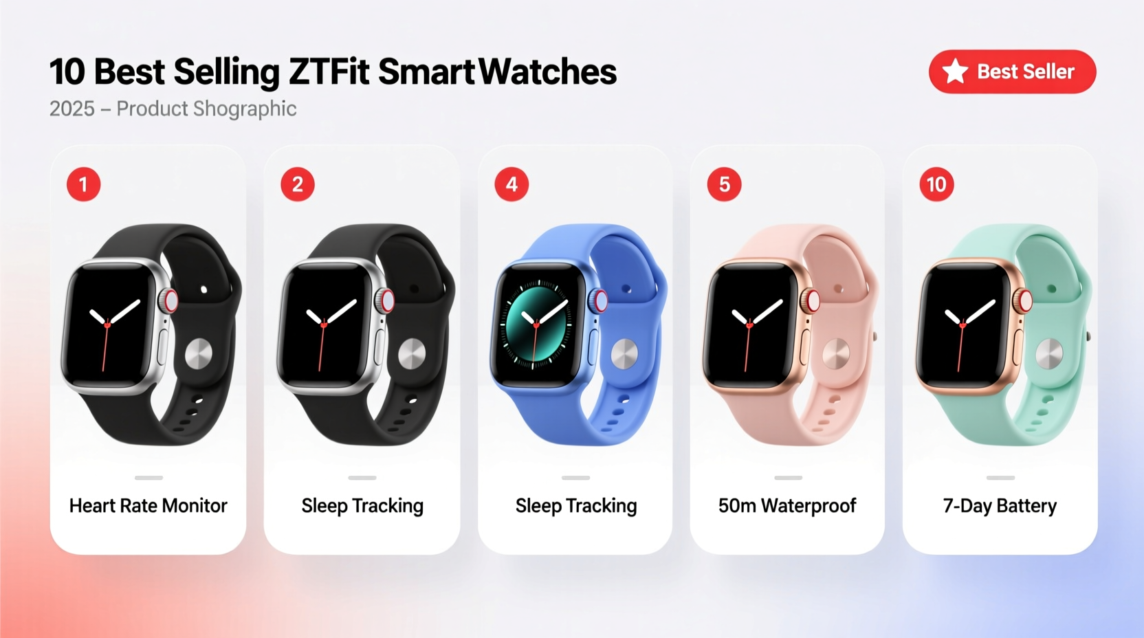 best selling ztfit smart watch