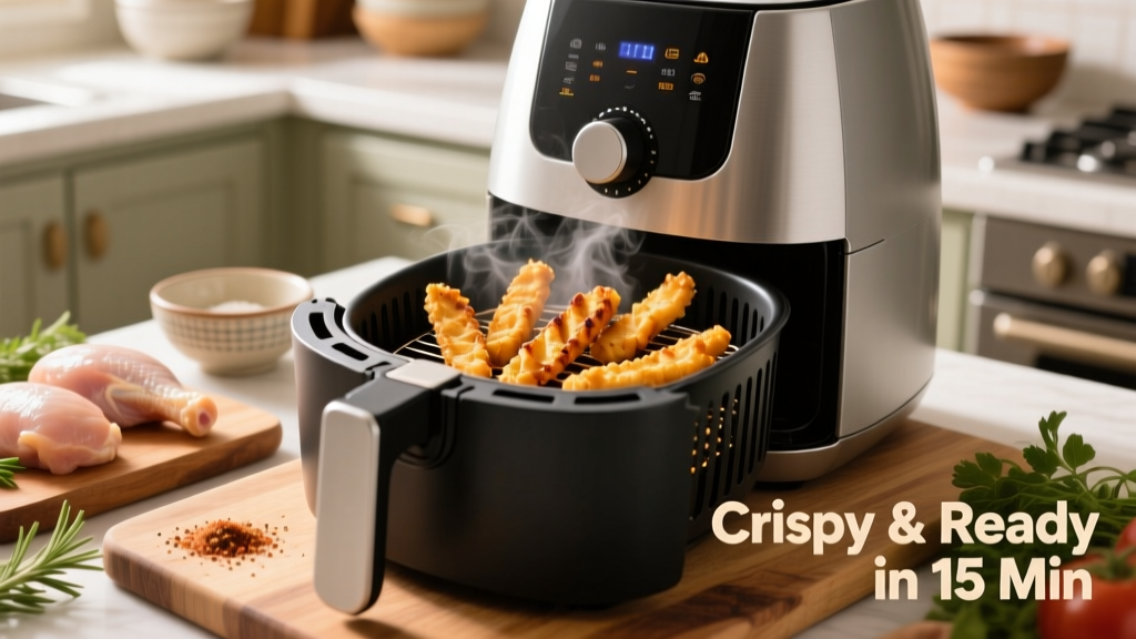 Crispy Frozen Grilled Chicken Strips in Air Fryer