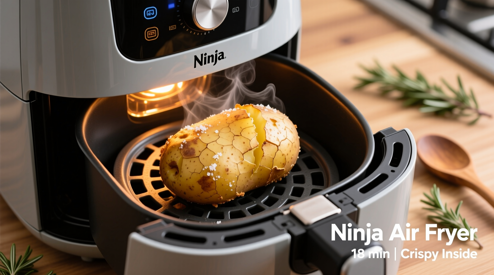 Perfect Baked Potato in Ninja Air Fryer: Crispy Outside, Fluffy Inside