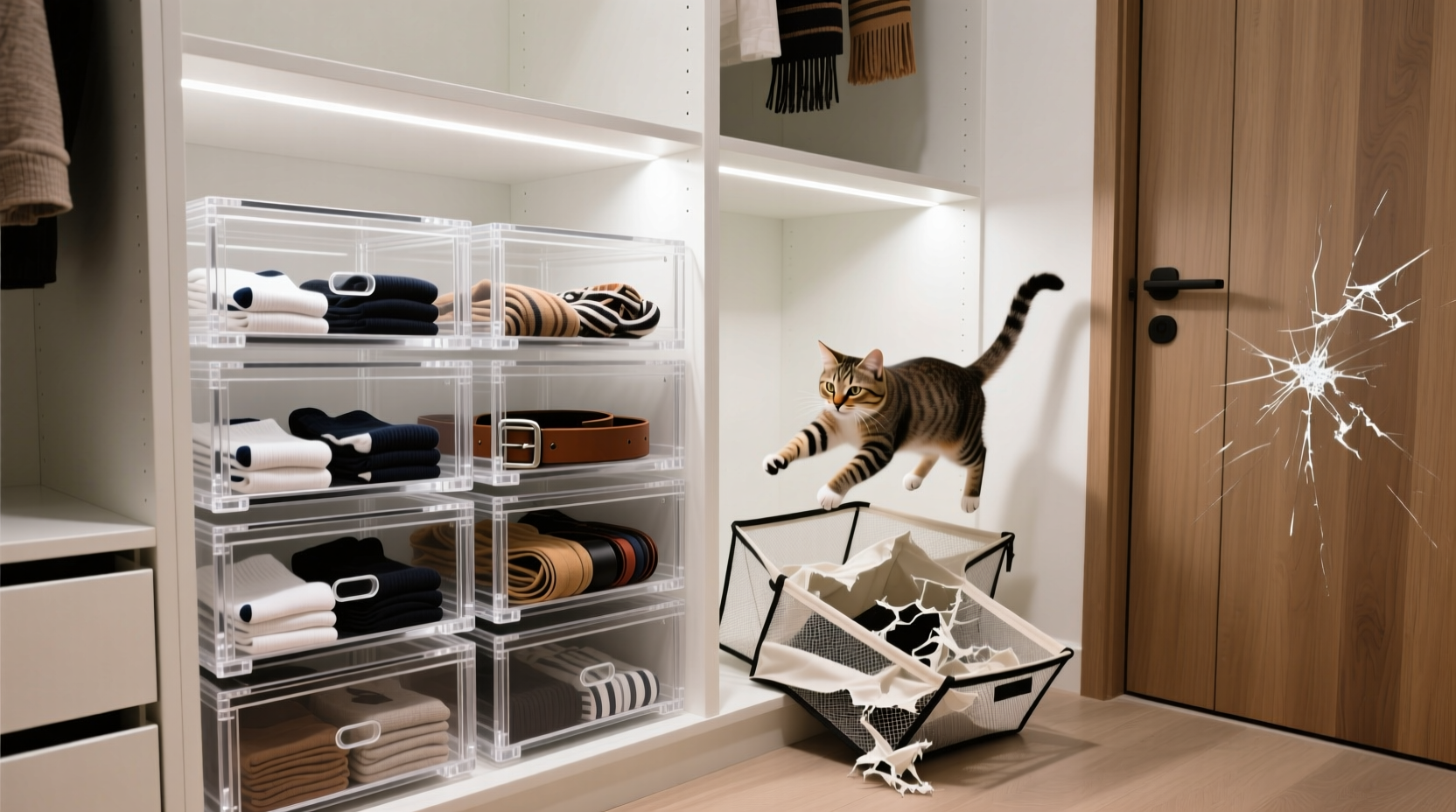 closet organization tips acrylic vs mesh bins for pet homes