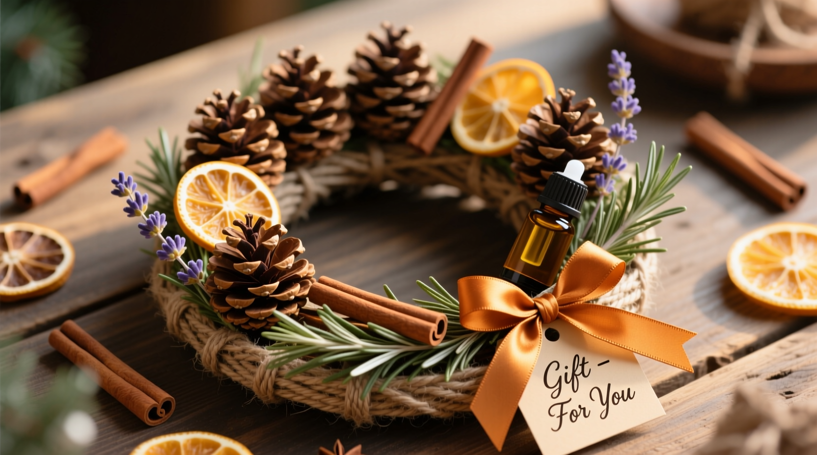 how to make a scented pine cone wreath that doubles as a gift