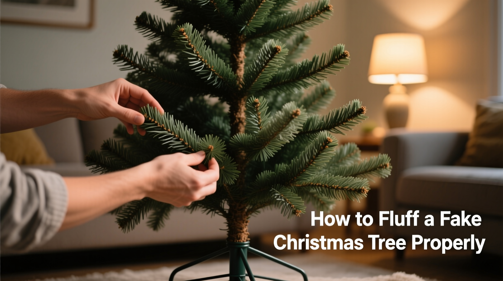 how to fluff a fake christmas tree