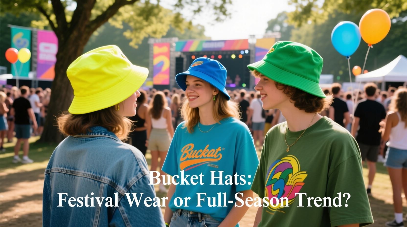 are bucket hats trending again or just festival wear now