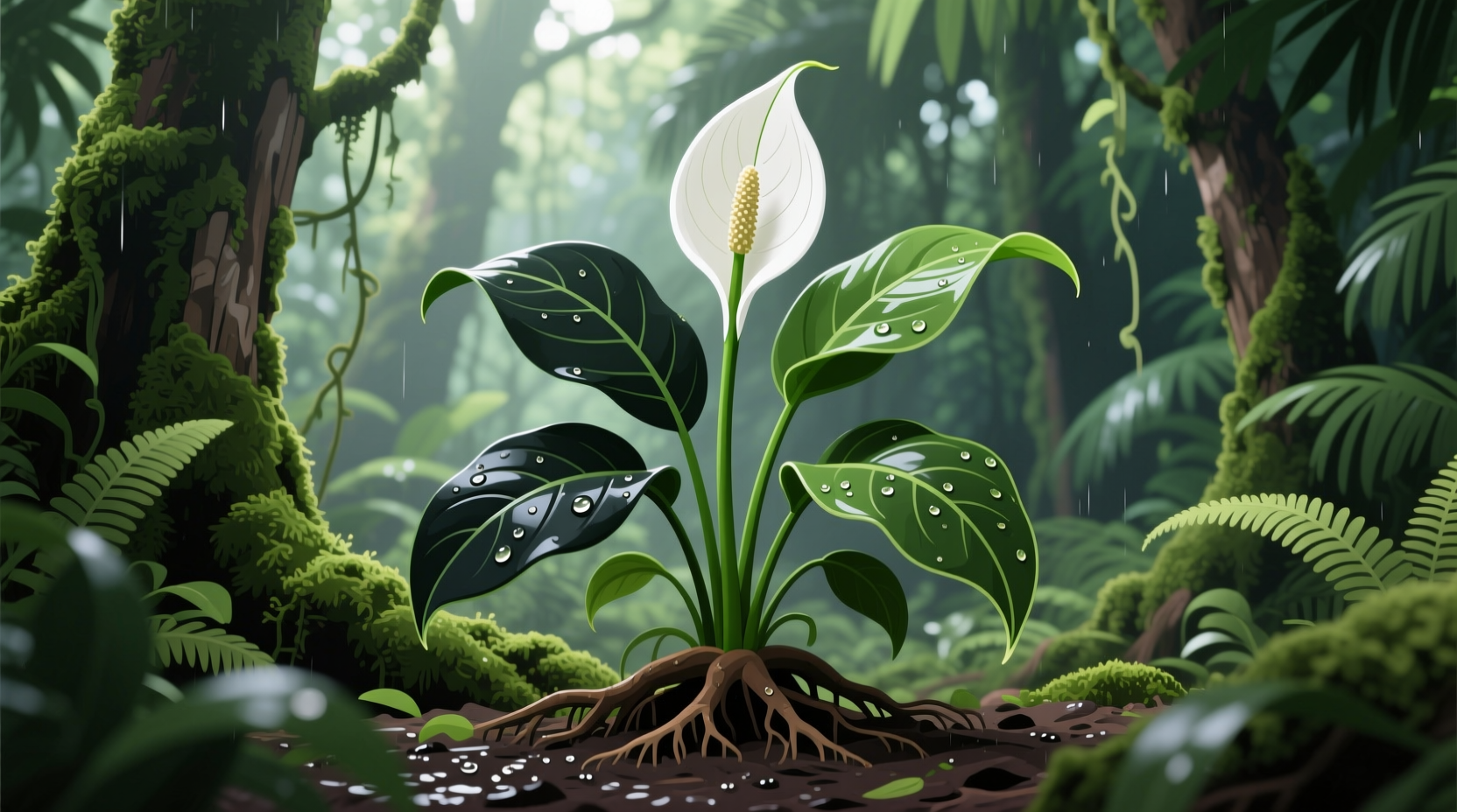 where are peace lilies native to