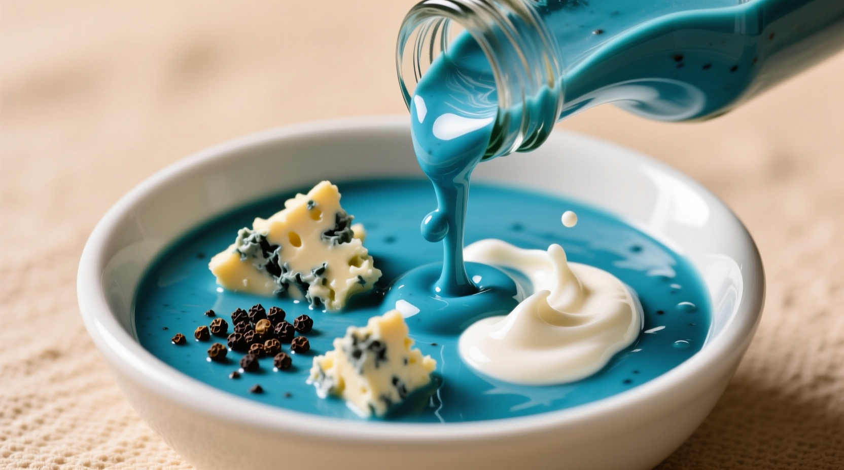 make truly bomb blue cheese dressing with three ingredi