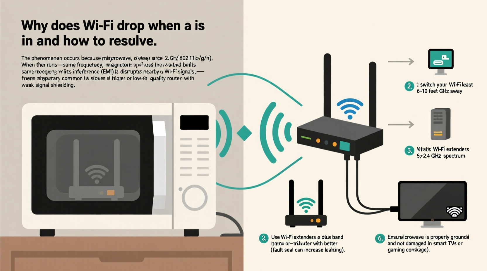 why does my wifi cut out when someone starts microwaving and how to fix it