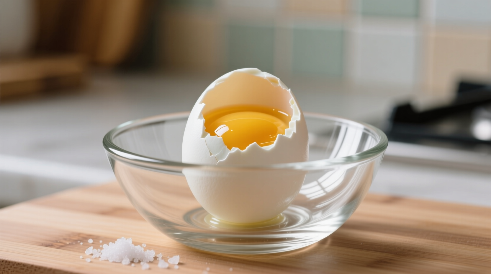 Perfect hard boiled eggs in a glass bowl