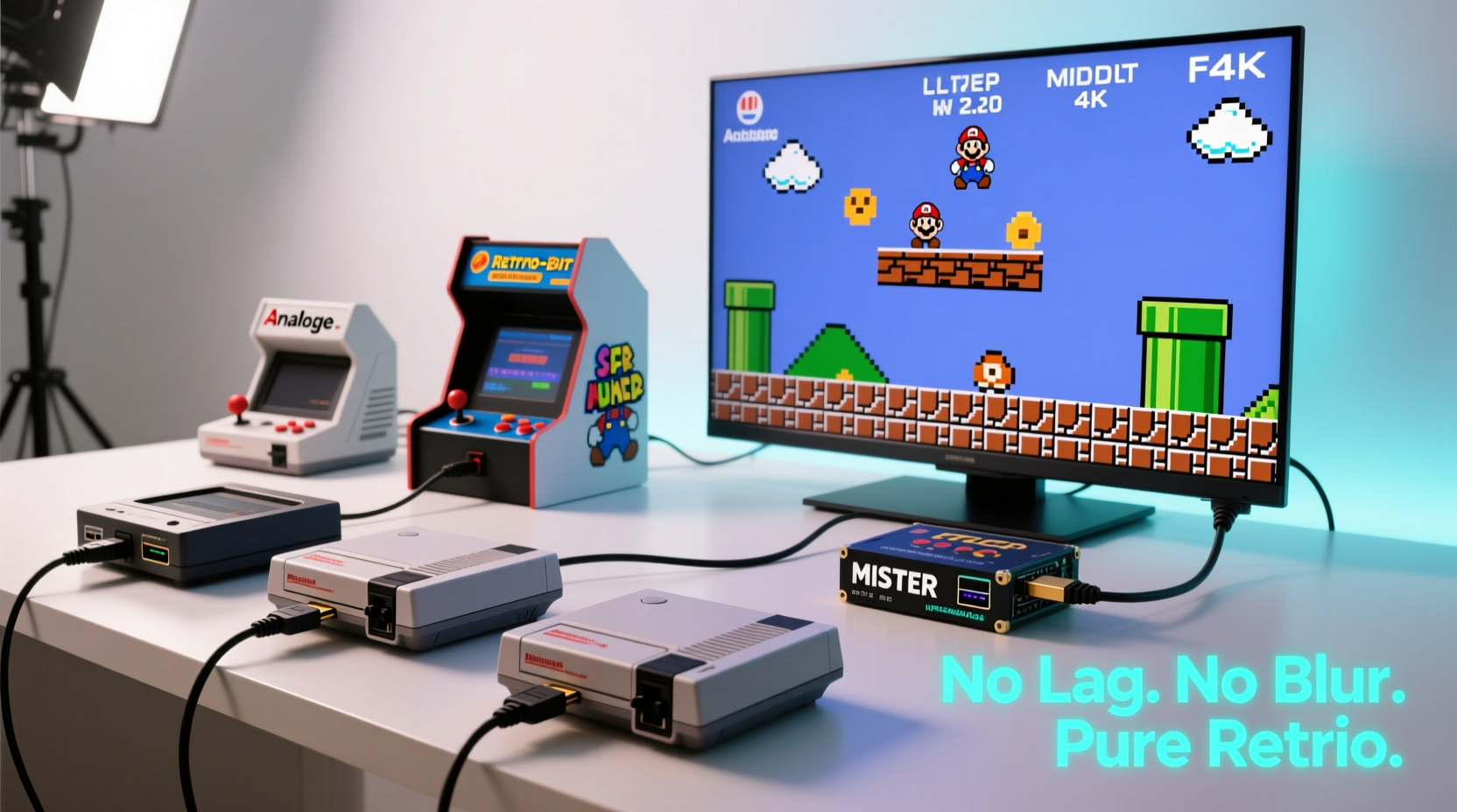 best retro gaming consoles for modern tvs without lag or blur