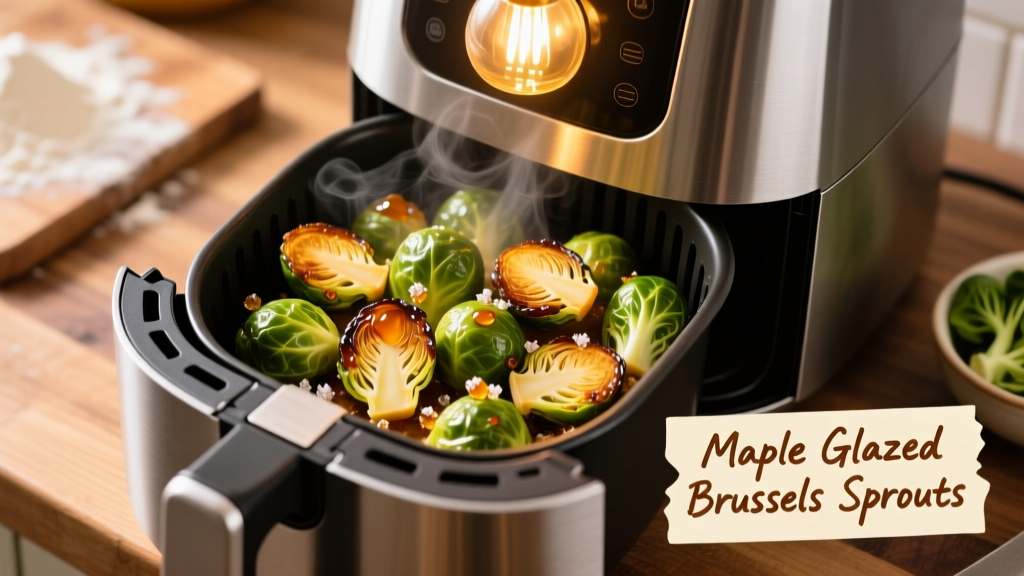 Maple Brussels Sprouts in Air Fryer (Crispy & Sweet!)