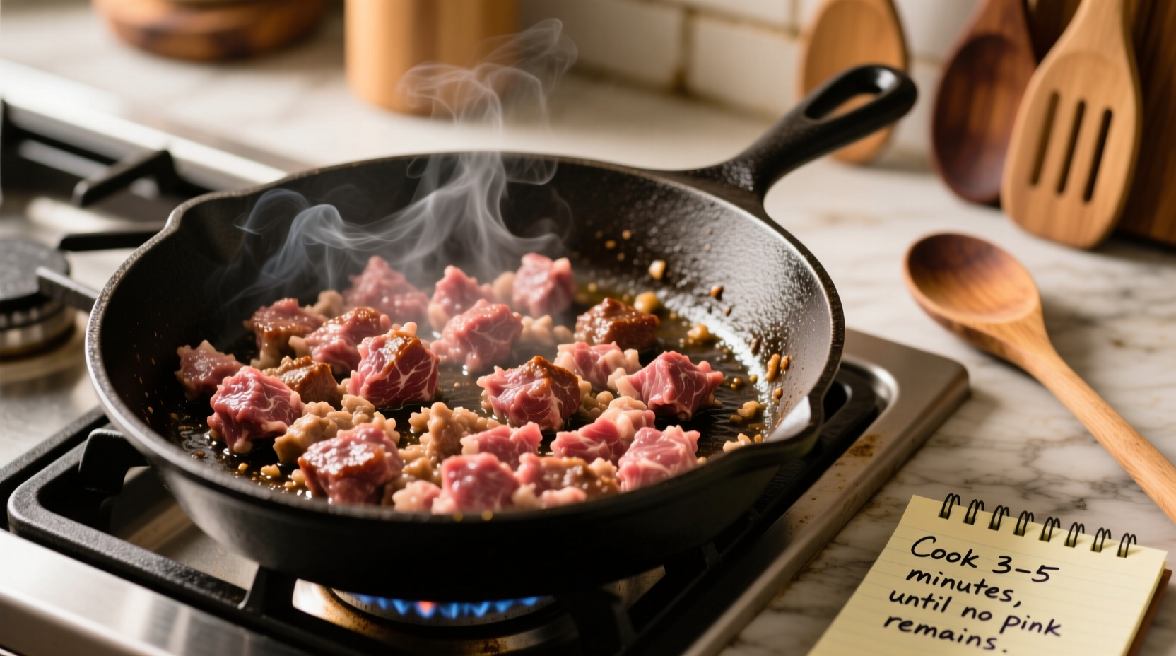 how long ground beef cook