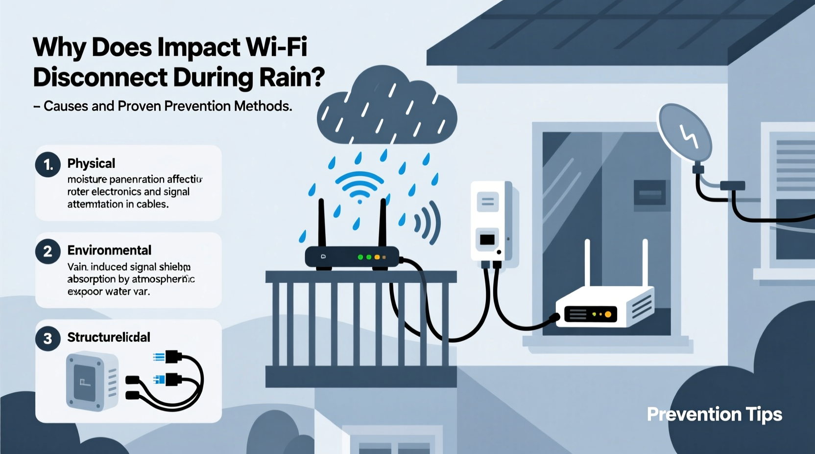 why does my wifi disconnect when it rains and how to prevent it