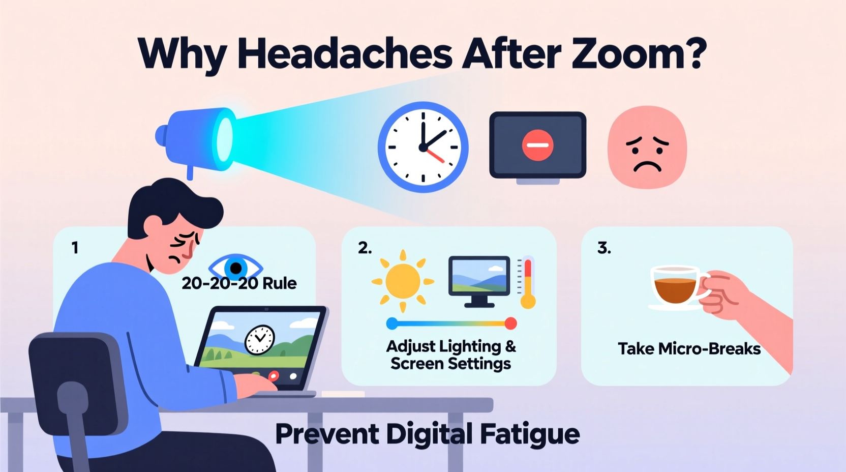 why do i get headaches after zoom calls and how to prevent digital fatigue