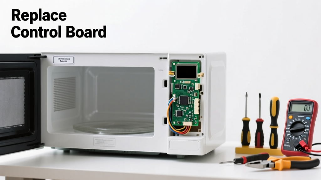Microwave Display Blank? Replace the Control Board