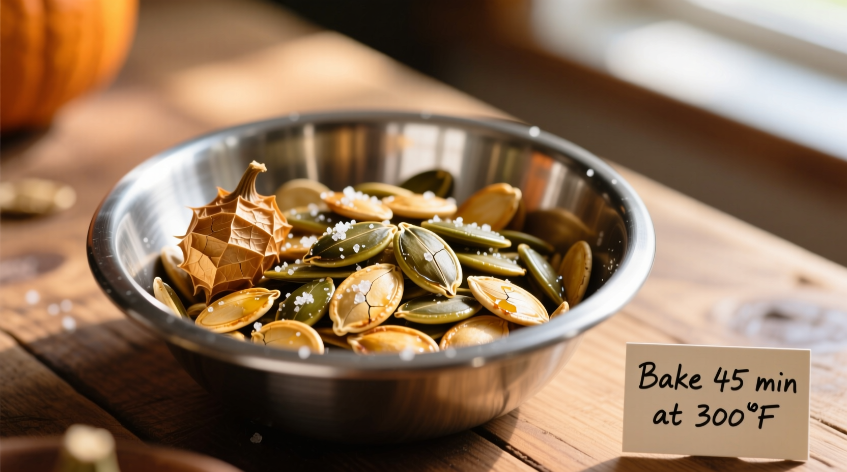 how long to bake pumpkin seeds