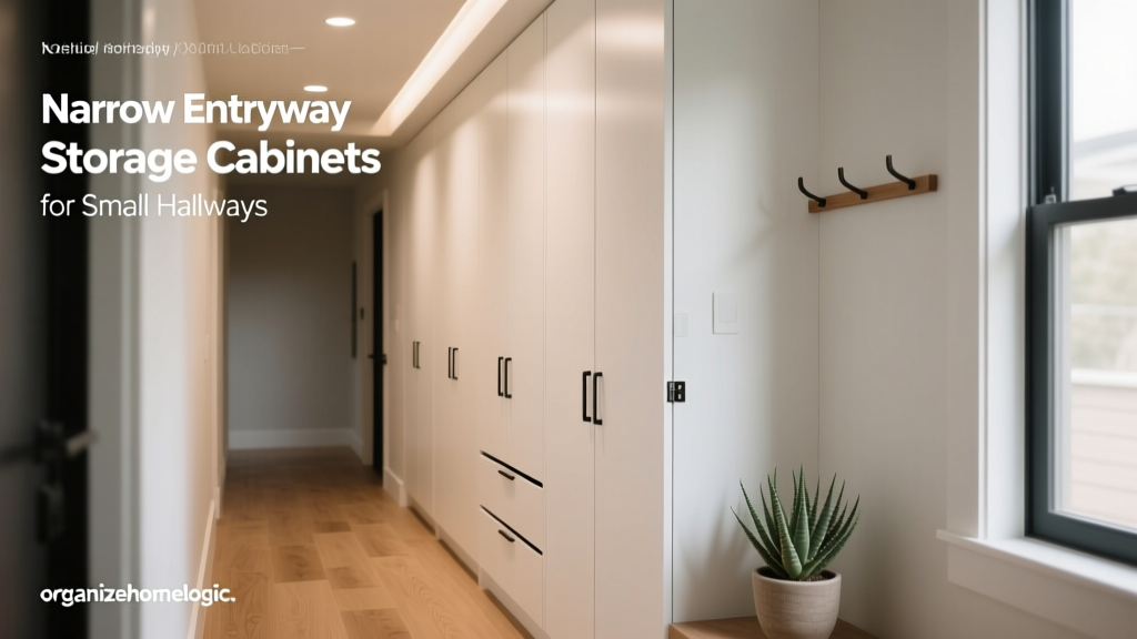 Narrow Entryway Storage Cabinets for Small Hallways