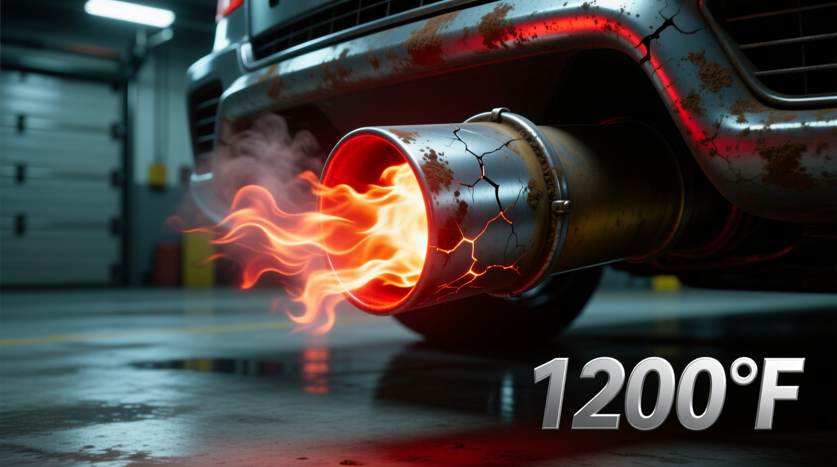 how hot does a car exhaust get