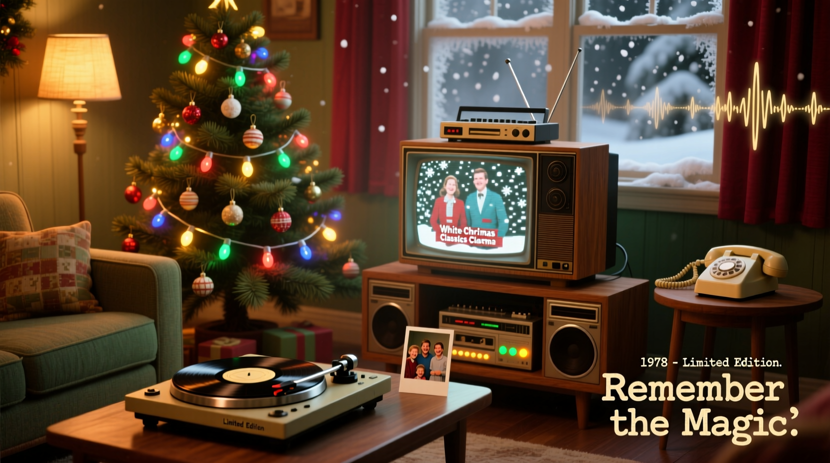 how to create a nostalgic christmas vibe using retro tech and music