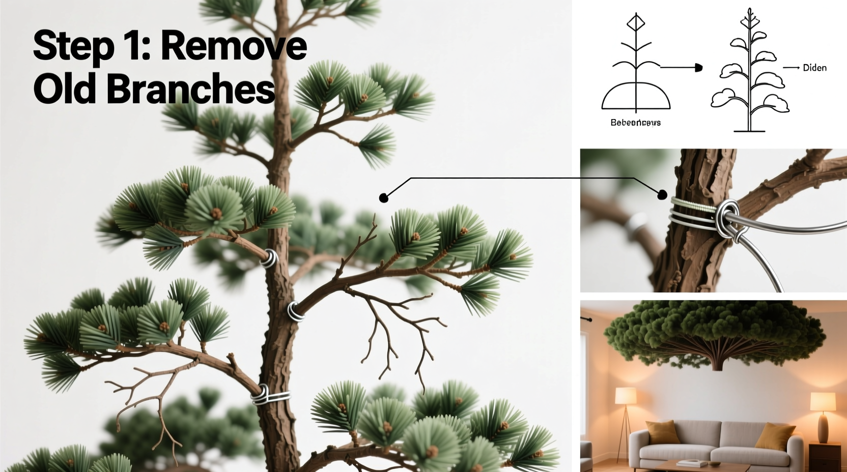 how to refresh an older artificial tree with new branches