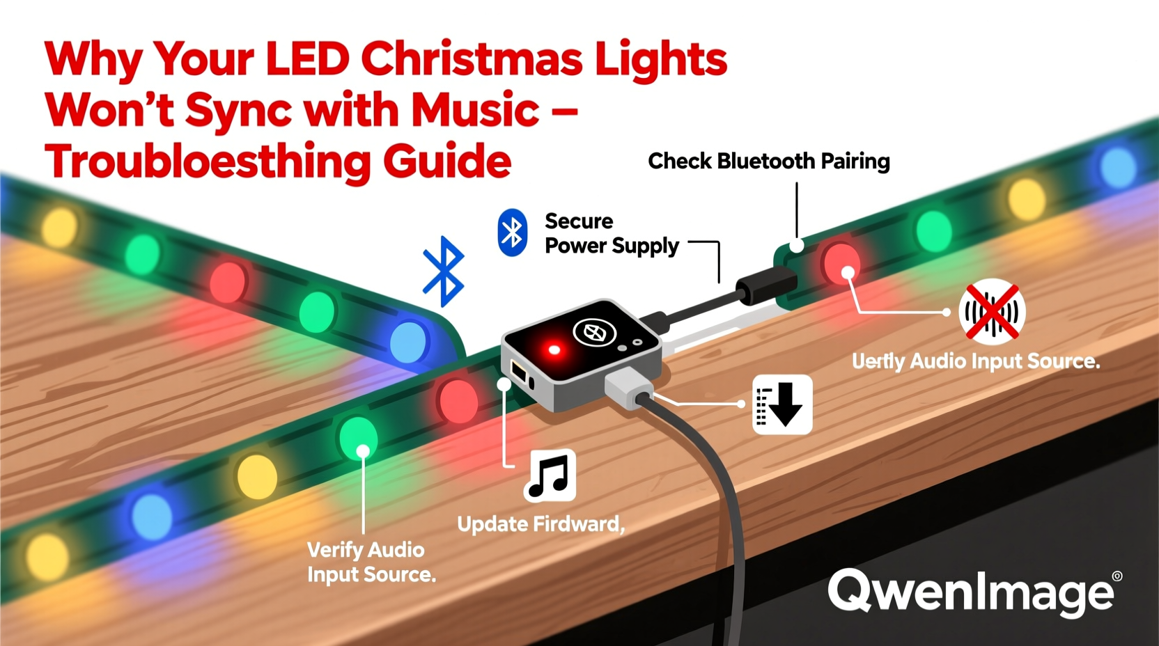 why does my led christmas light strip not sync with music troubleshooting tips
