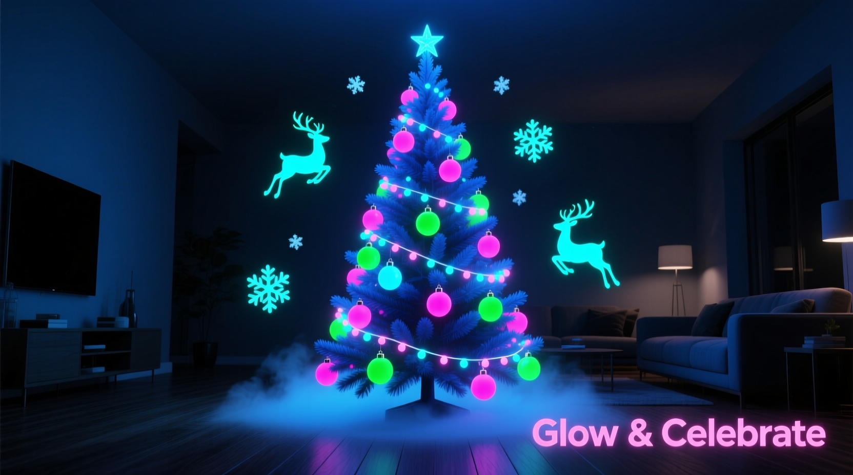 how to create a blacklight christmas tree with uv reactive decorations