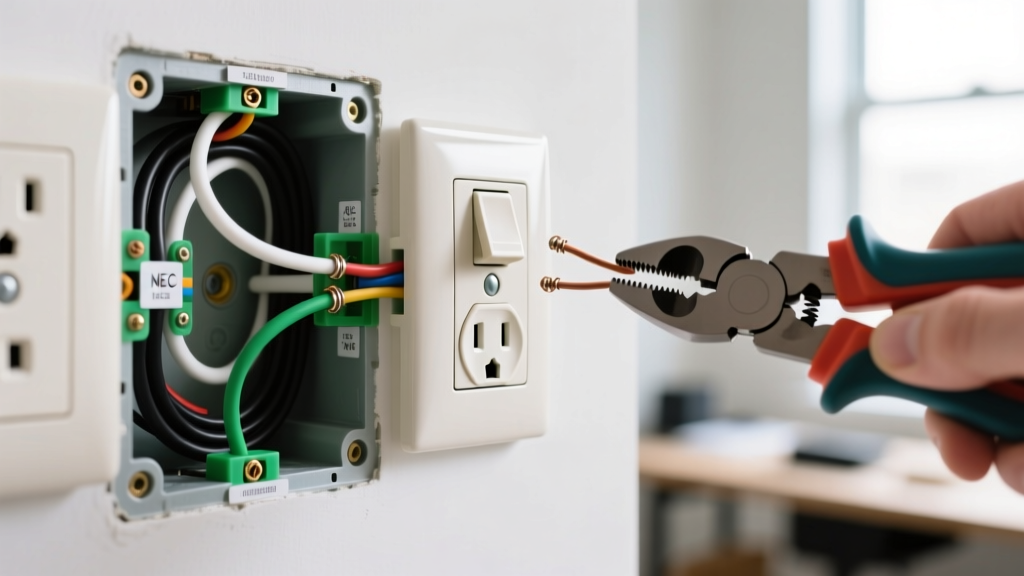 Step-by-Step Diagram for Wiring a Light Switch and Outlet