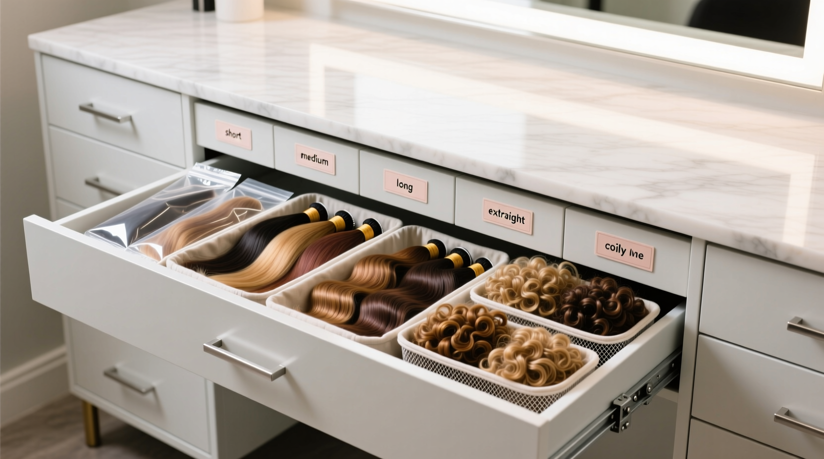 hair extensions organization tips