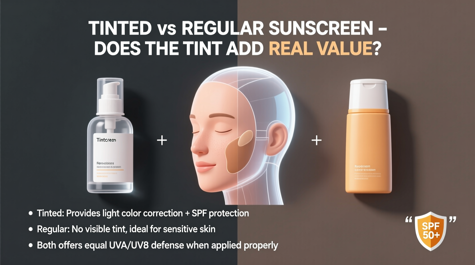 tinted sunscreen vs regular sunscreen does the tint add real value