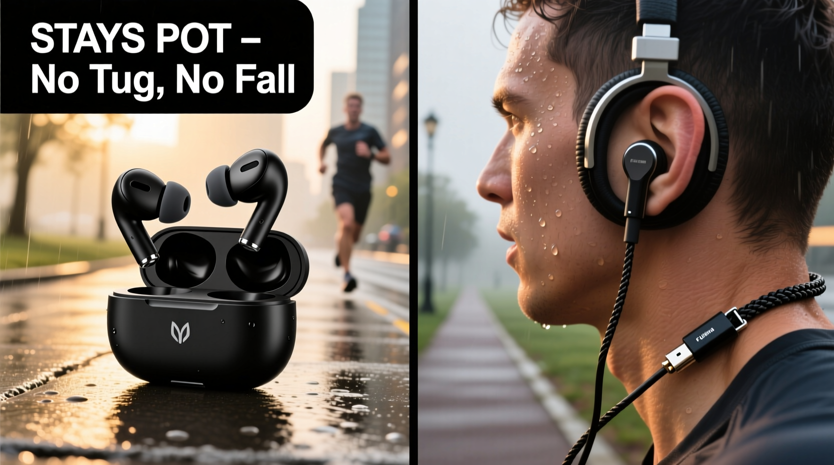 true wireless earbuds vs earbuds with wires which stays put during runs
