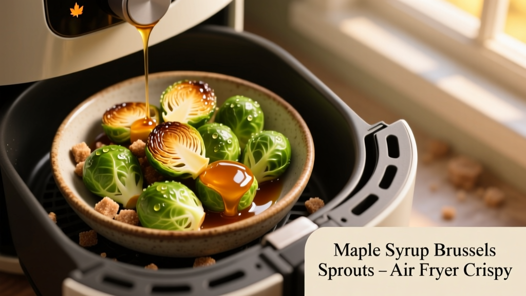 Maple Syrup Brussels Sprouts in Air Fryer (Crispy!)