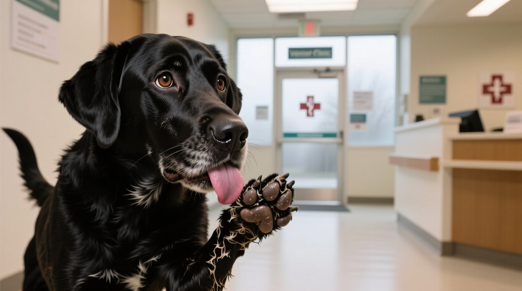 why does my dog lick his paws non stop when to see a vet