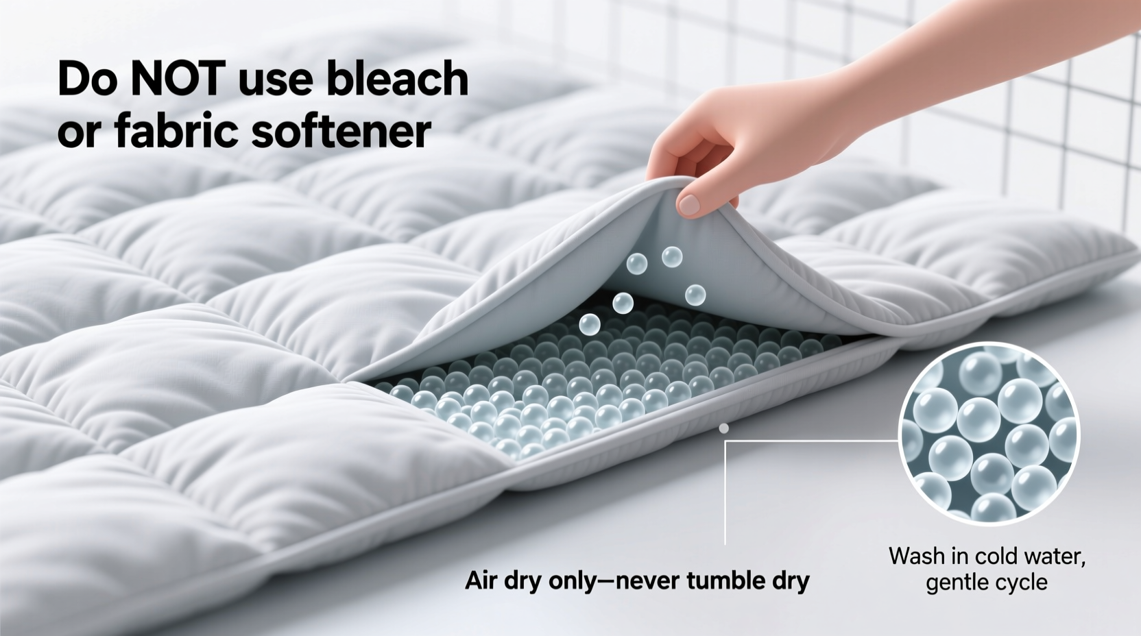 how to wash a weighted blanket without damaging the beads