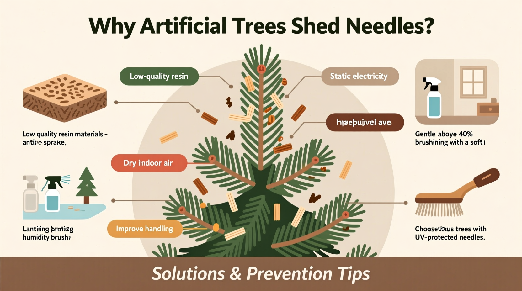 why does my artificial christmas tree shed needles and how to stop it