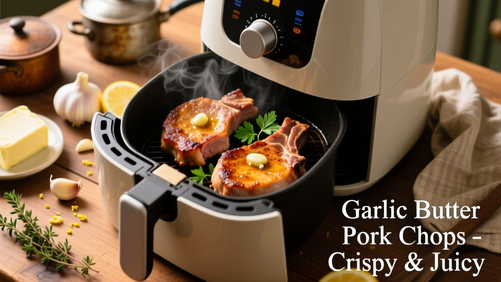 Garlic Butter Pork Chops in Air Fryer (Crispy & Juicy!)