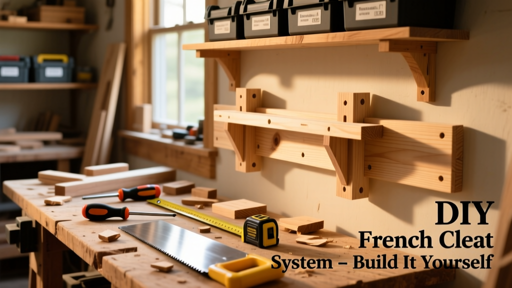 DIY French Cleat System for Wall-Mounted Storage