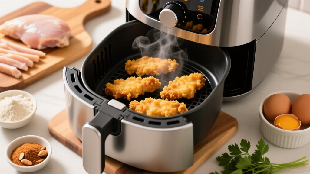 Crispy Keto Chicken Tenders in Air Fryer (Under 3g Net