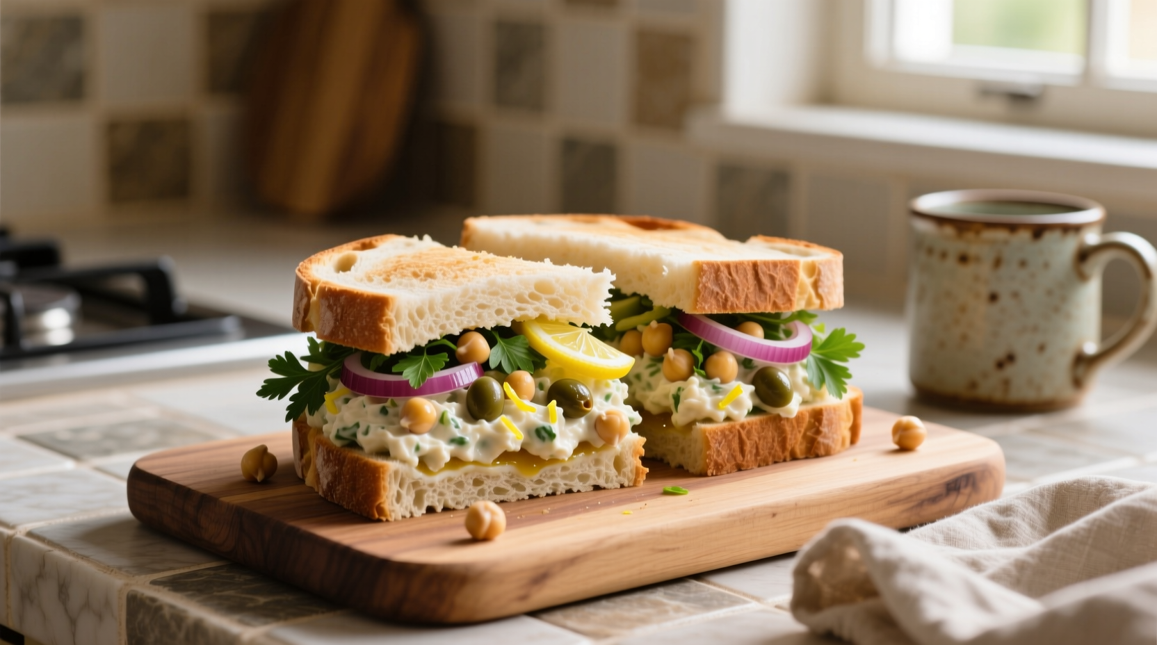 chickpea salad sandwich