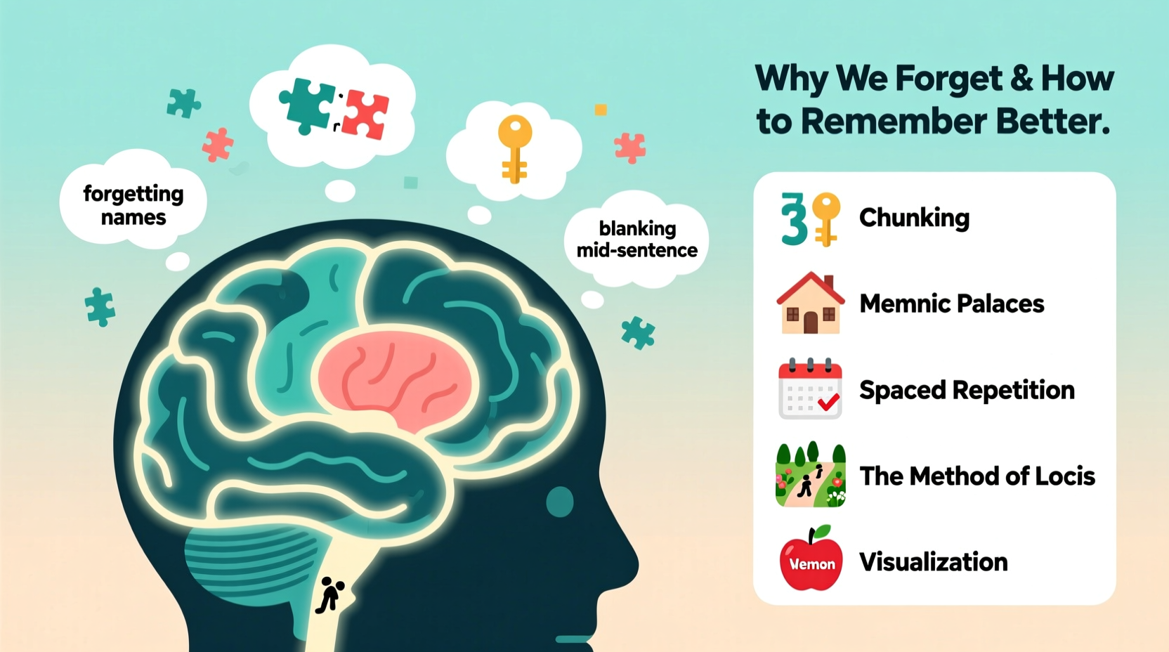 why do i forget things quickly and memory tricks that help