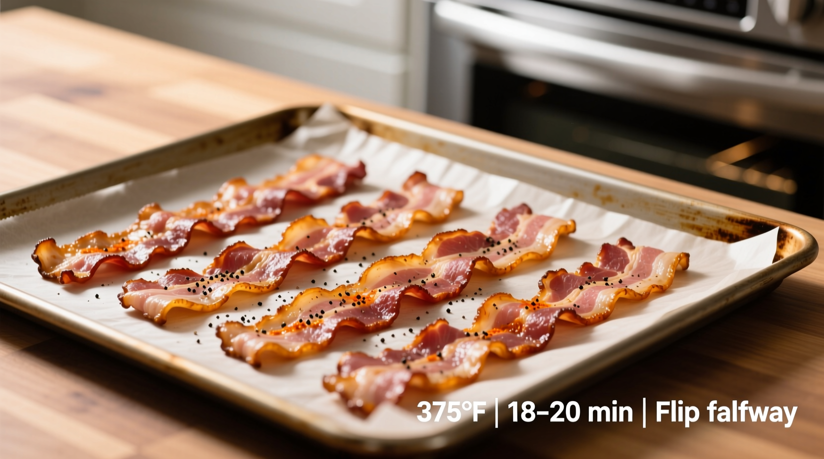 how long cook turkey bacon in oven
