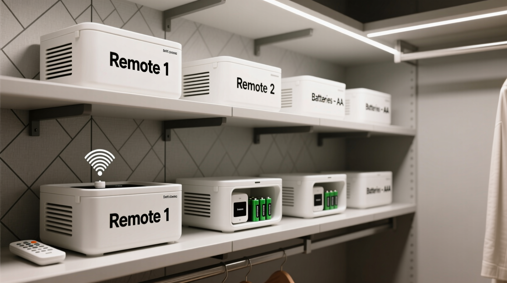 closet organization tips for smart home remotes