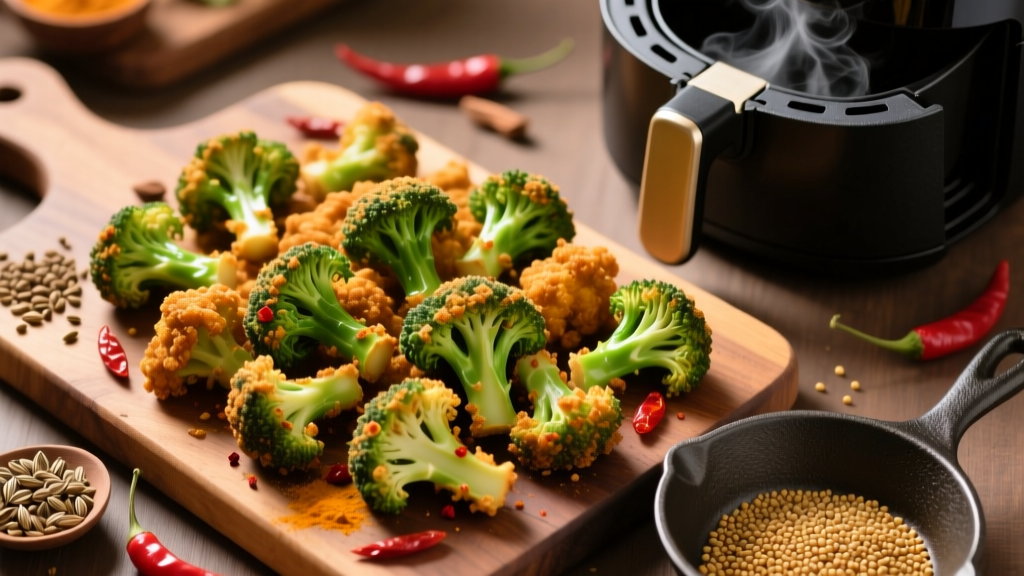 Indian Style Broccoli in Air Fryer (Crispy & Flavorful!)