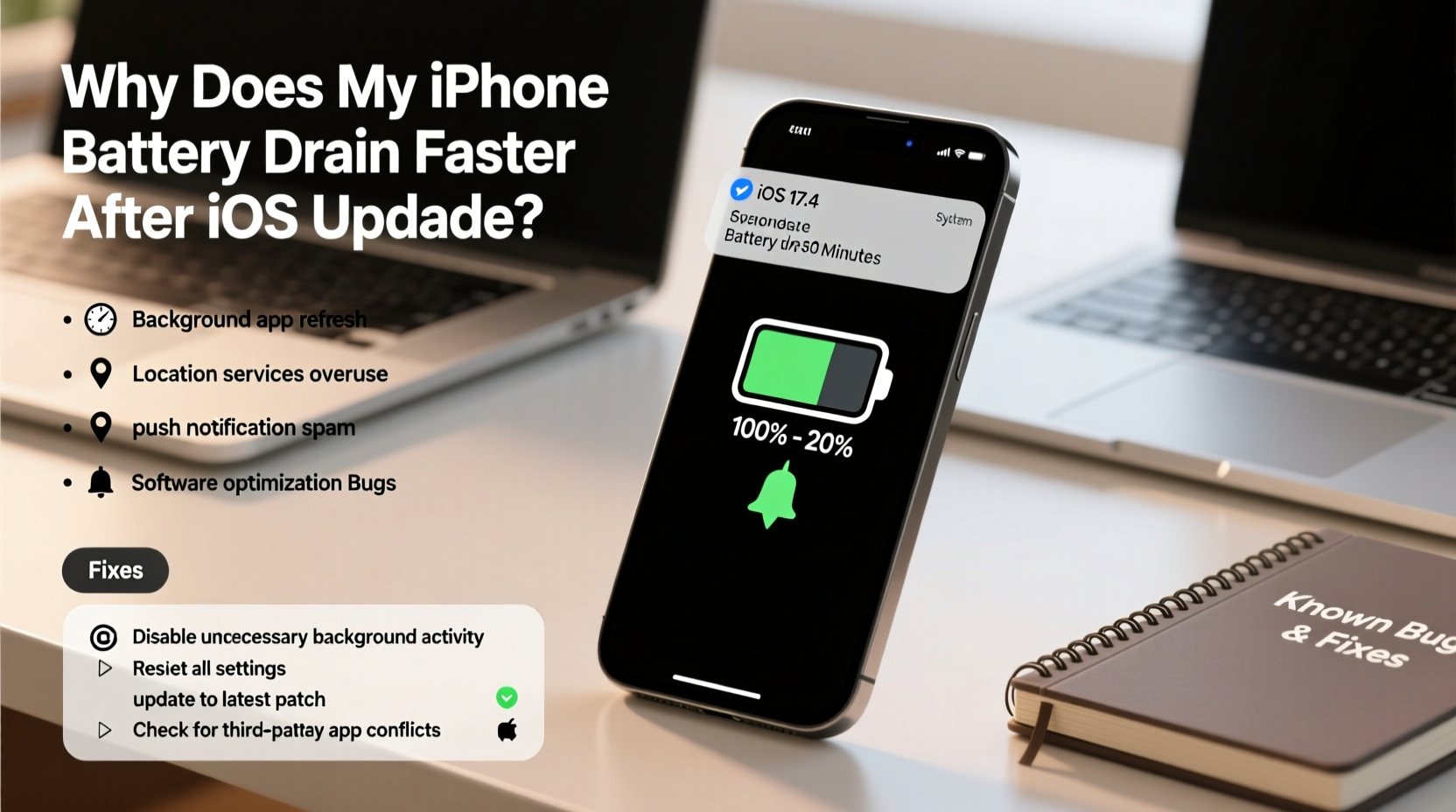 why does my phone battery drain faster after ios update known bugs and fixes