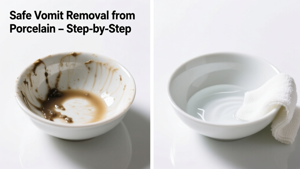 How to Remove Vomit from Porcelain Surfaces Safely