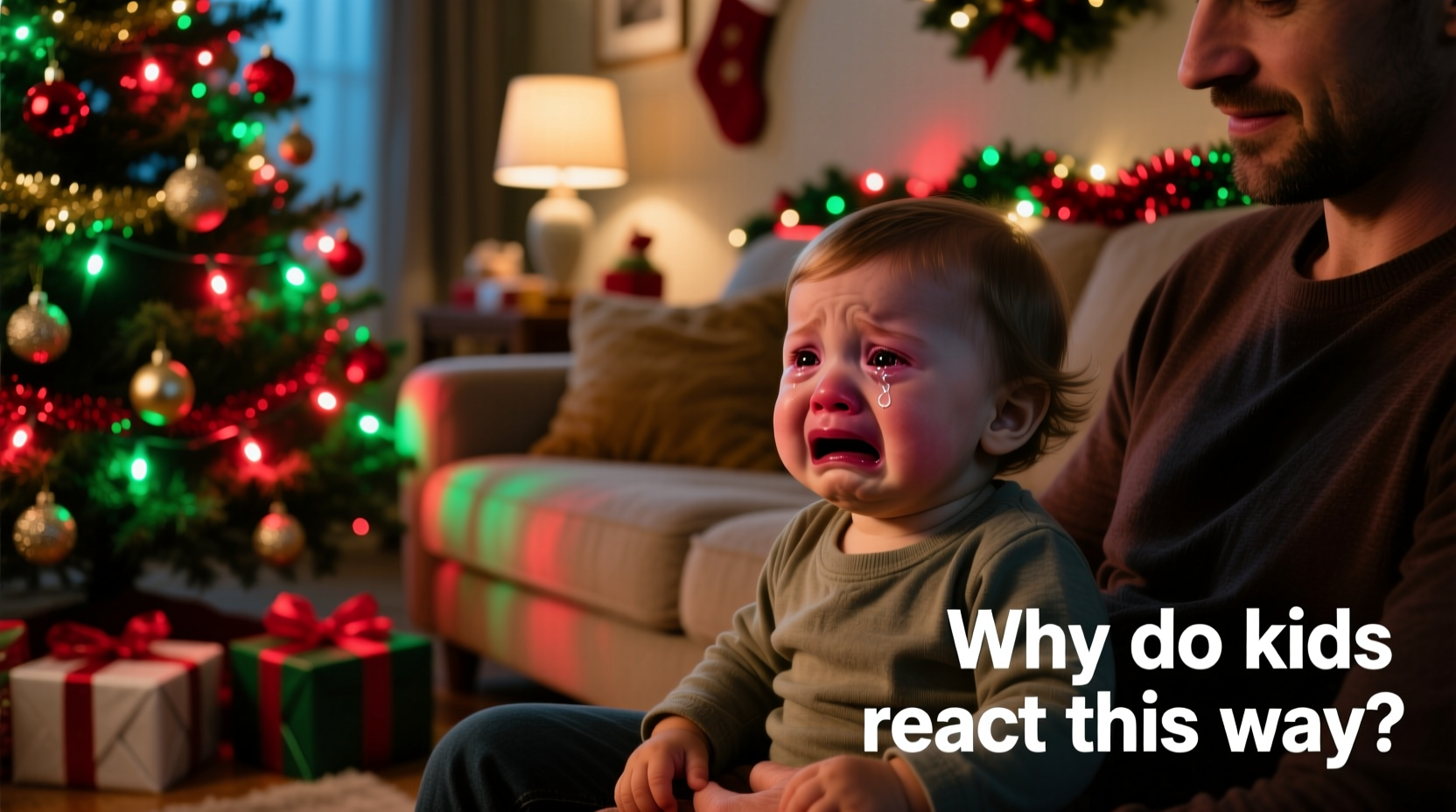 why does my toddler cry when seeing flashing christmas lights