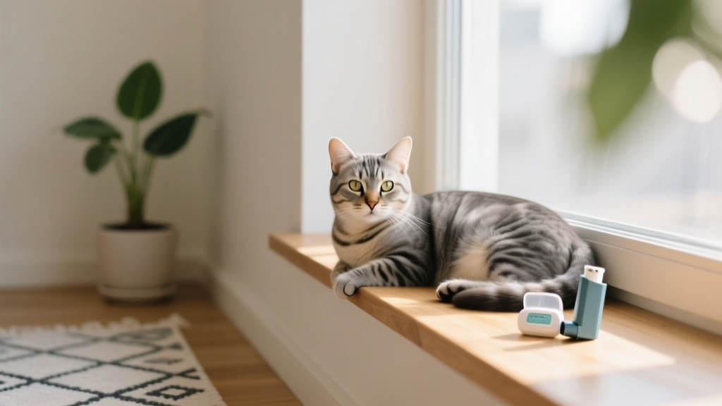 Cat Feline Asthma Long-Term Inhaler Therapy