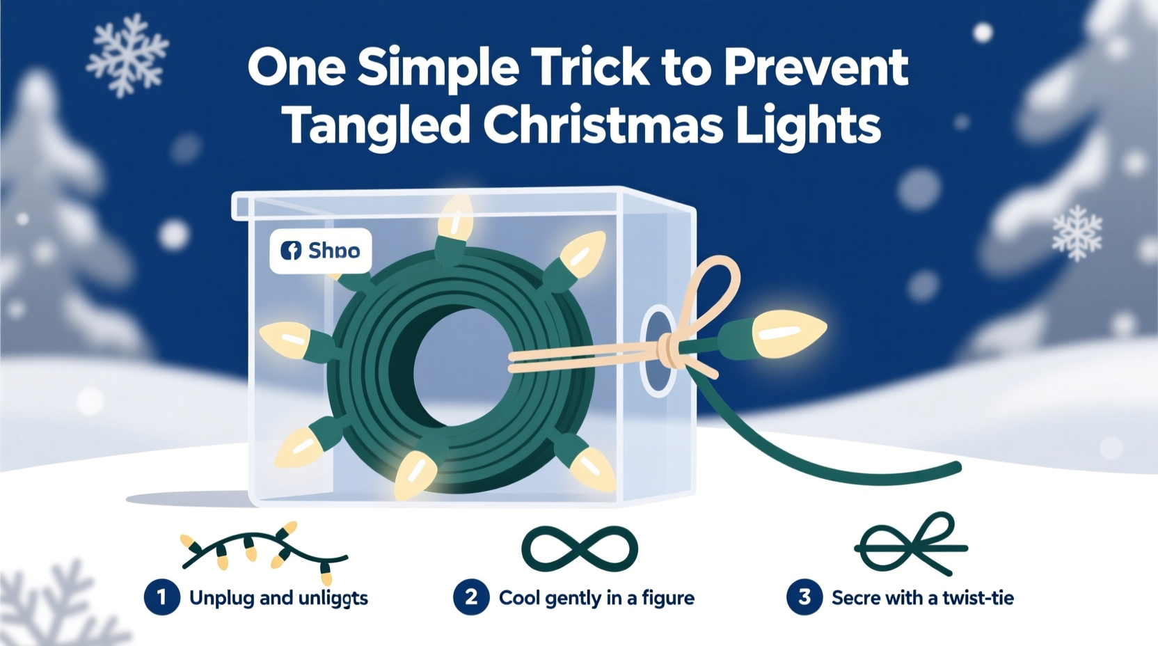 how to prevent christmas lights from tangling next year with one simple trick