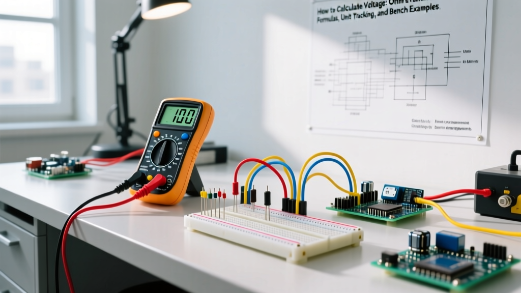 How to Calculate Voltage: Ohm's Law Formulas, Unit Tracking, and Bench Examples