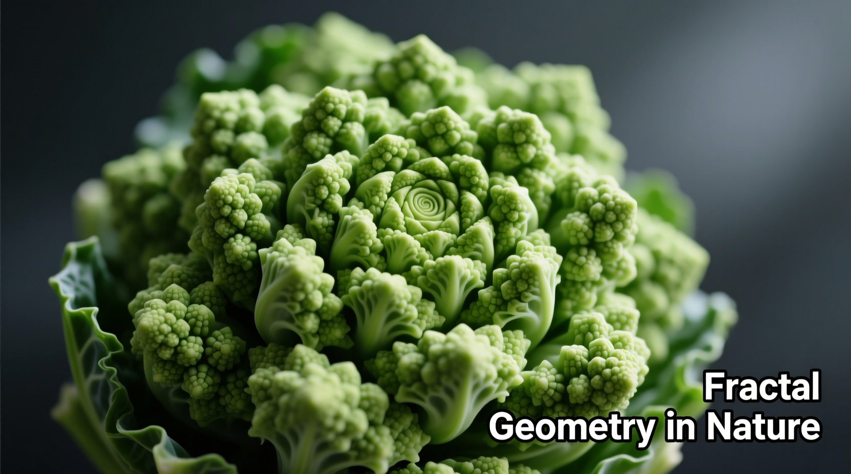 Romanesco vegetable showing fractal spiral pattern
